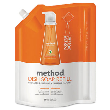 Method® Dish Soap Refill, Clementine Scent, 36 Oz Pouch freeshipping - TVN Wholesale
